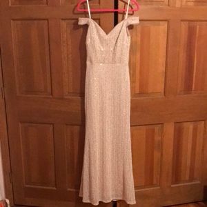 Aqua (brand) Champagne dress. Size 10. New with tags - never worn